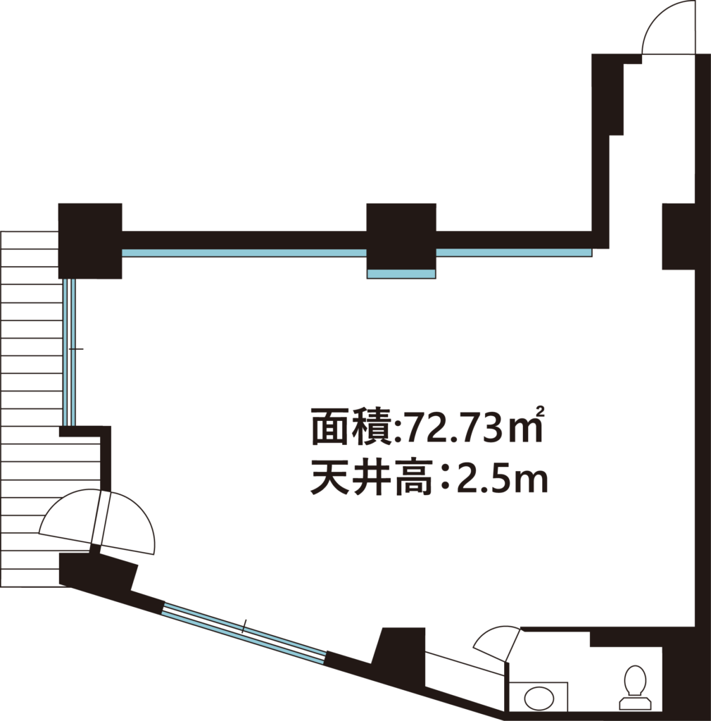 松戸レンタルスタジオ「ぴのぴの」の図面・間取り